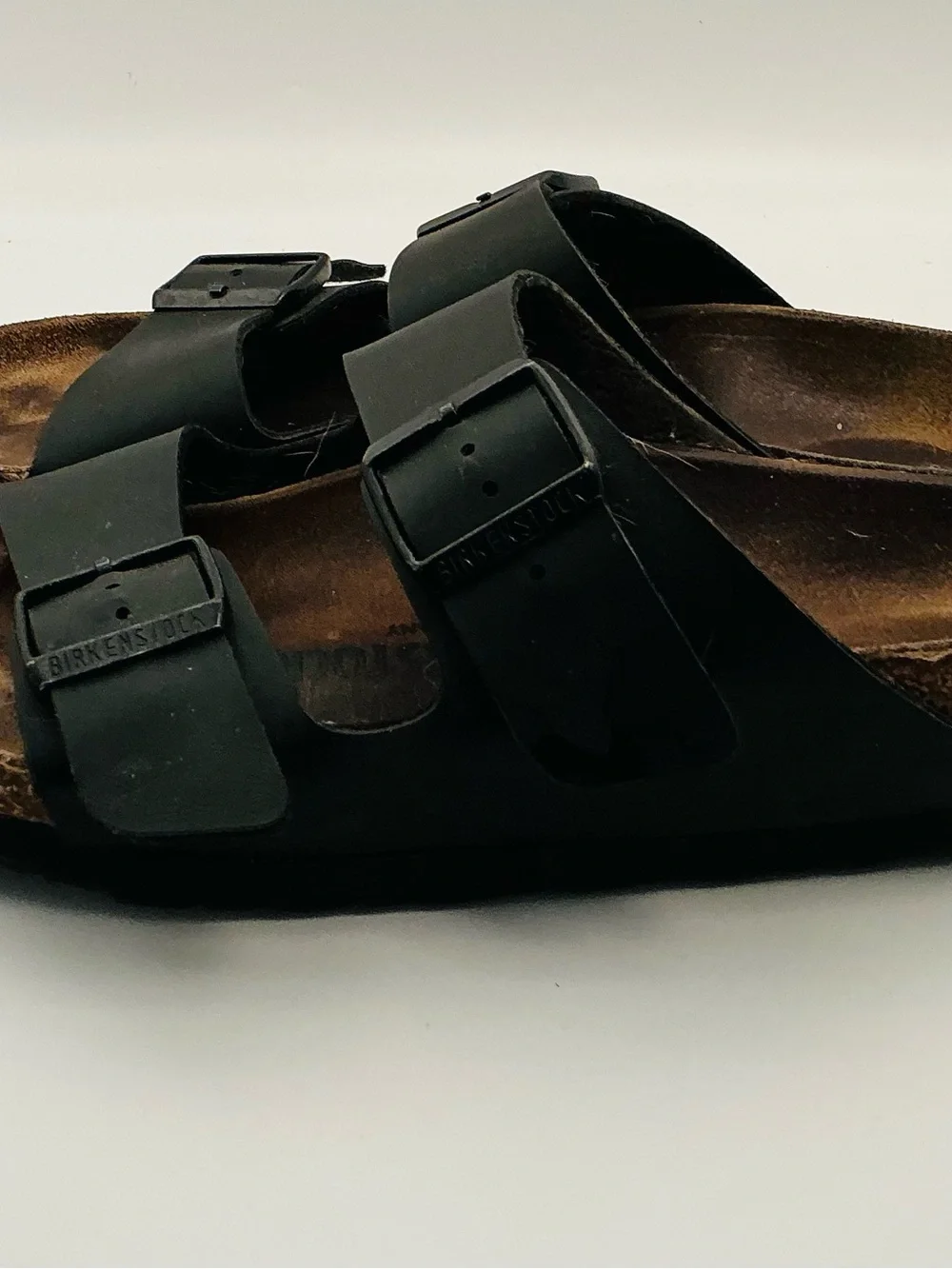 Birkenstock Arizona Black Double-Strap Slide Sandals EUR 39/US 8